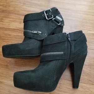 Black Suede Booties